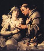 CORNELIS VAN HAARLEM The Monk and the Nun ds oil painting on canvas
